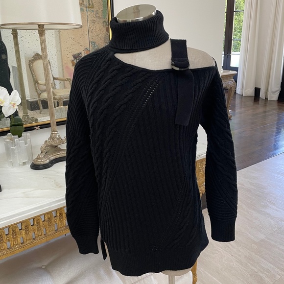 Jonathan Simkhai Sweaters - Jonathan Simkhai Turtle Neck Asymmetric Sweater Black size XS